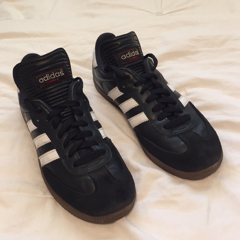 Black and White Adidas Samba